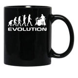 Evolution Of A Drummer Drummer Music Idea Gift Premium Apparel Funny Holiday Xmas Black Coffee Mug, Gift Coffee Mug - Black