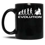 Evolution Of A Drummer Drummer Music Idea Gift Premium Apparel Funny Holiday Xmas Black Coffee Mug, Gift Coffee Mug