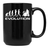 Evolution Of A Drummer Drummer Music Idea Gift Premium Apparel Funny Holiday Xmas Black Coffee Mug, Gift Coffee Mug - Black