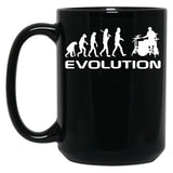 Evolution Of A Drummer Drummer Music Idea Gift Premium Apparel Funny Holiday Xmas Black Coffee Mug, Gift Coffee Mug