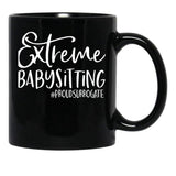 Extreme Babysitting Ivf Surrogate Surrogacy Infertility Black Coffee Mug, Gift Coffee Mug - Black