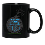 F-Bomb Mom In Blue Black Coffee Mug, Gift Coffee Mug - Black