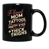 F Bomb Mom Black Coffee Mug, Gift Coffee Mug - Black