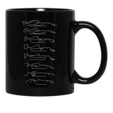 F1 Decades Black Essential Black Coffee Mug, Gift Coffee Mug - Black