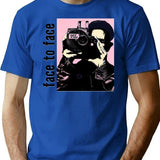 _face To Face Designrock Band T-Shirt - Retro Graphic Tee for Men & Women - Blue