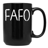 Fafo Says It All Black Coffee Mug, Gift Coffee Mug - Black