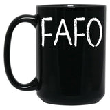 Fafo Says It All Black Coffee Mug, Gift Coffee Mug