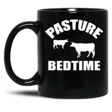 Farmer Cattle Cows Tshirts - Funny Cow Tshirt Pasture Bedtime Funny Cow Lovers Gift Idea Tshirt Black Coffee Mug, Gift Coffee Mug