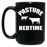 Farmer Cattle Cows Tshirts - Funny Cow Tshirt Pasture Bedtime Funny Cow Lovers Gift Idea Tshirt Black Coffee Mug, Gift Coffee Mug