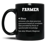 Farmer Definition Funny Farmer Quote Cool Gift For Farmer Lover Black Coffee Mug, Gift Coffee Mug