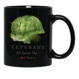 Fck Trudeau We Salute Vets Black Coffee Mug, Gift Coffee Mug - Black
