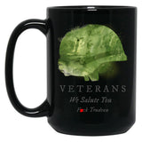Fck Trudeau We Salute Vets Black Coffee Mug, Gift Coffee Mug
