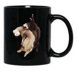 Ferret Art - Elinationart Black Coffee Mug, Gift Coffee Mug - Black