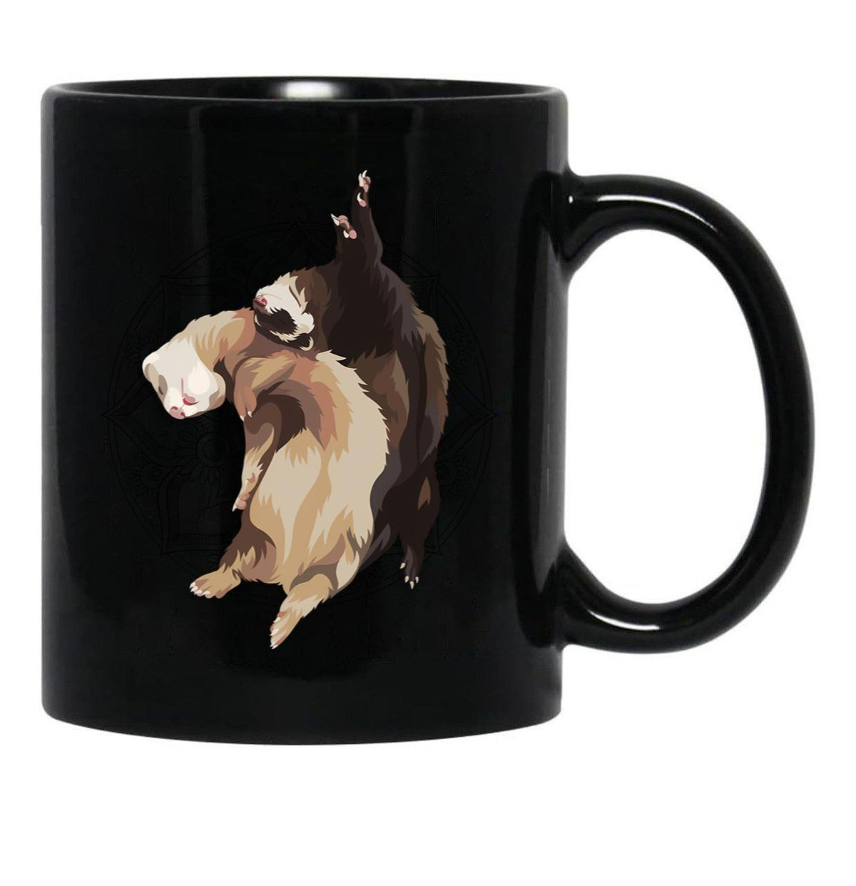 Ferret Art - Elinationart Black Coffee Mug, Gift Coffee Mug - Black