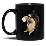 Ferret Art - Elinationart Black Coffee Mug, Gift Coffee Mug