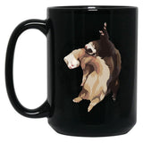 Ferret Art - Elinationart Black Coffee Mug, Gift Coffee Mug