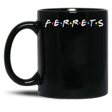 Ferrets Black Coffee Mug, Gift Coffee Mug