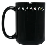 Ferrets Black Coffee Mug, Gift Coffee Mug