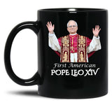 First American Pope Leo Xiv (1) Black Coffee Mug