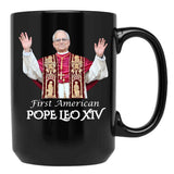 First American Pope Leo Xiv (1) Black Coffee Mug - Black