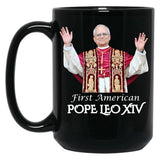 First American Pope Leo Xiv (1) Black Coffee Mug