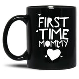 First Time Mommy (8) Black Coffee Mug, Gift Coffee Mug