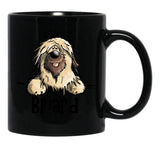 Fluffy Briard Dog - Berger De Brie Black Coffee Mug, Gift Coffee Mug - Black