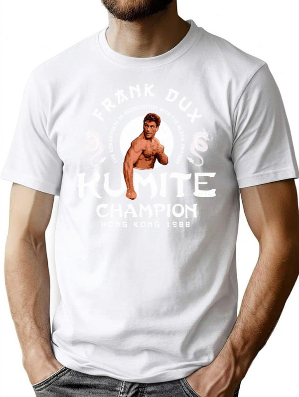Frank Dux Kumite Champion 1988 T-Shirt for Men & Women, T-Shirts Graphic Tee - White