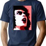 Frank N Furter Andy Warhol T-Shirt for Men & Women, T-Shirts Graphic Tee - Navy