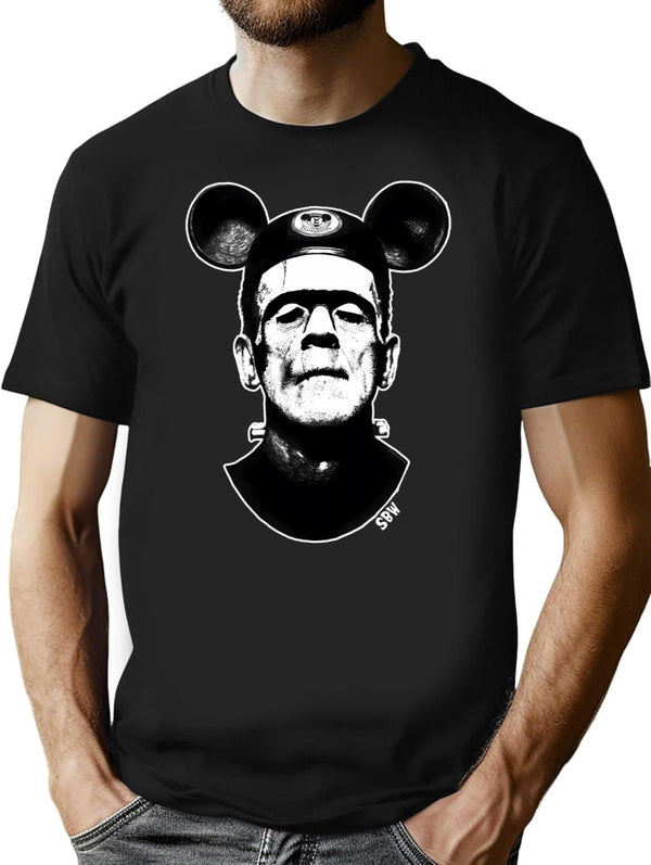 Franken-Mouse (The Happiest Frankenstein On Earth) T-Shirt for Men & Women, T-Shirts Graphic Tee - Black
