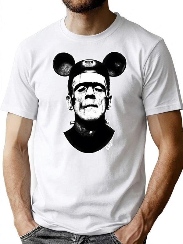 Franken-Mouse (The Happiest Frankenstein On Earth) T-Shirt for Men & Women, T-Shirts Graphic Tee - White