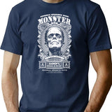 Frankenstein Monster Halloween Banknote Horror Dollar Money T-Shirt for Men & Women, T-Shirts Graphic Tee - Navy