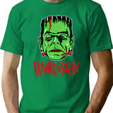 Frankenstein - Vintage 1960'S Style T-Shirt for Men & Women, T-Shirts Graphic Tee - Green