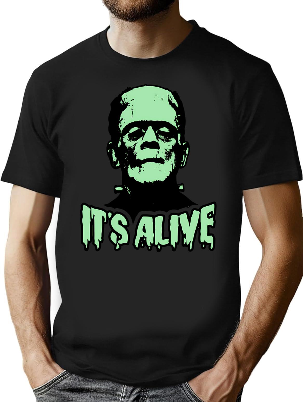 Frankenstein (2) T-Shirt for Men & Women, T-Shirts Graphic Tee - Black