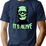 Frankenstein (2) T-Shirt for Men & Women, T-Shirts Graphic Tee - Navy