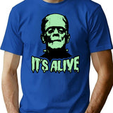 Frankenstein (2) T-Shirt for Men & Women, T-Shirts Graphic Tee - Blue