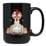 Frazzled Chickens Black Coffee Mug, Gift Coffee Mug - Black
