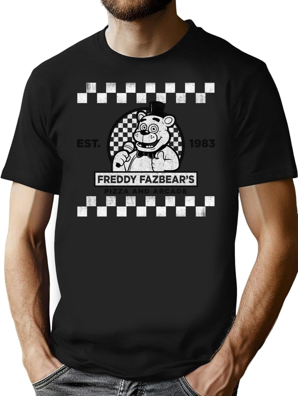 Freddy Fazbear'S Pizza And Arcade T-Shirt for Men & Women, T-Shirts Graphic Tee - Black