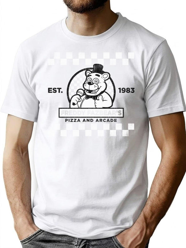 Freddy Fazbear'S Pizza And Arcade T-Shirt for Men & Women, T-Shirts Graphic Tee - White