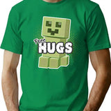 Free Hugs T-Shirt T-Shirt for Men & Women, T-Shirts Graphic Tee - Green