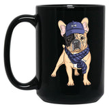 French Bulldog Hipster Black Coffee Mug, Gift Coffee Mug