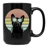 French Bulldog Lovers 80S Style Vintage Black Coffee Mug, Gift Coffee Mug - Black