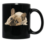 French Bulldog Black Coffee Mug, Gift Coffee Mug - Black