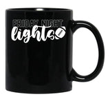 Friday Night Lights Football Game Day Spirit Black Coffee Mug, Gift Coffee Mug - Black