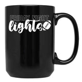 Friday Night Lights Football Game Day Spirit Black Coffee Mug, Gift Coffee Mug - Black