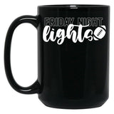 Friday Night Lights Football Game Day Spirit Black Coffee Mug, Gift Coffee Mug