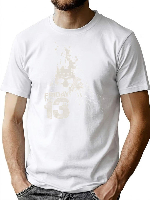 Friday The 13Th Splash Inspiration White T-Shirt for Men & Women, T-Shirts Graphic Tee - White