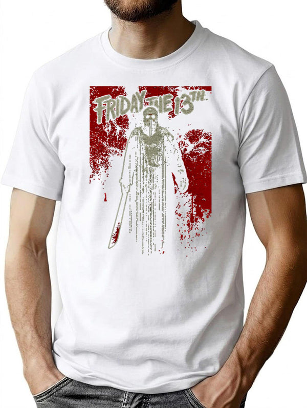 Friday The 13Th (2) T-Shirt for Men & Women, T-Shirts Graphic Tee - White