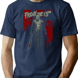 Friday The 13Th (2) T-Shirt for Men & Women, T-Shirts Graphic Tee - Navy
