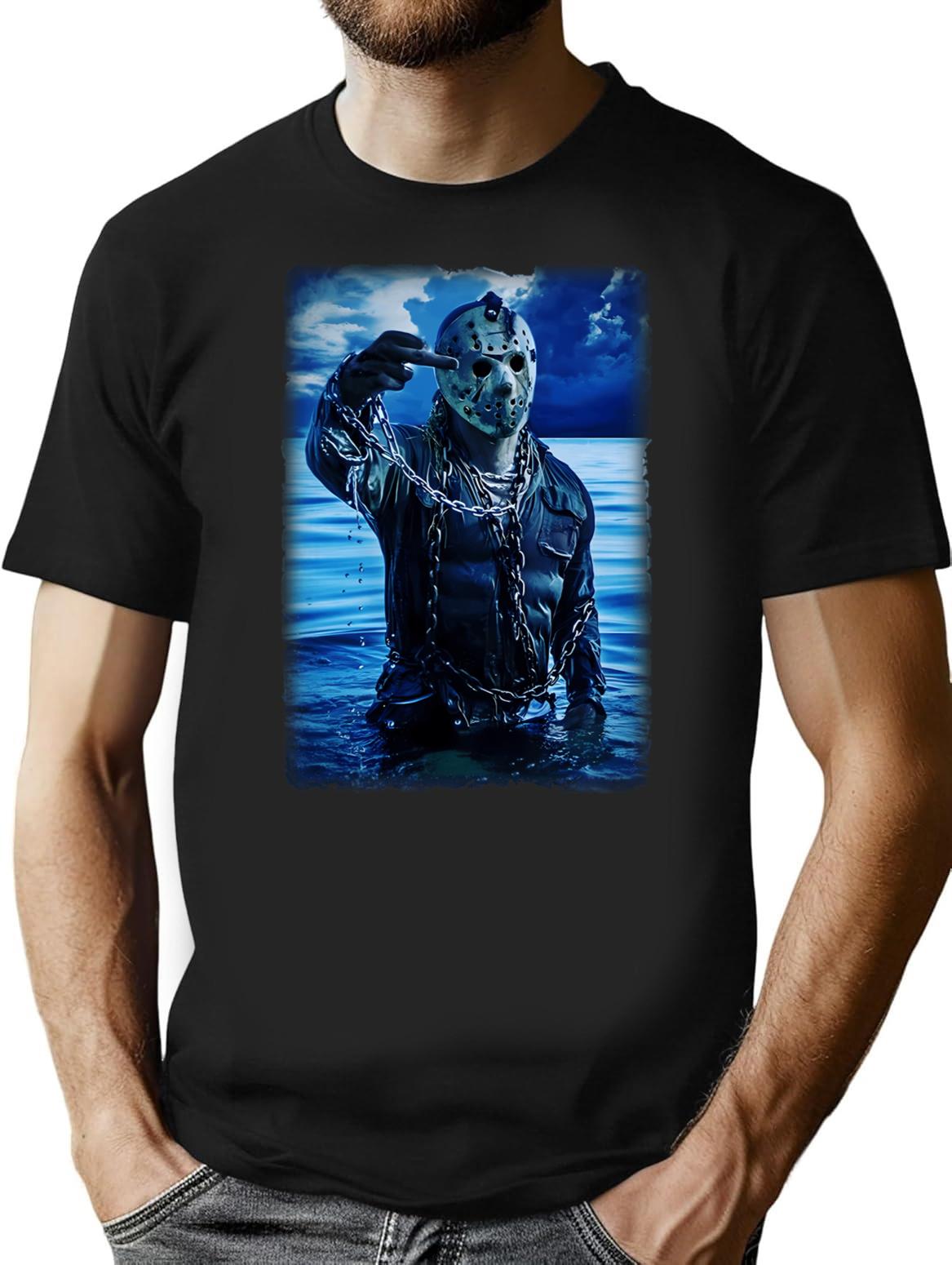 Friday The 13Th T-Shirt for Men & Women, T-Shirts Graphic Tee - Black